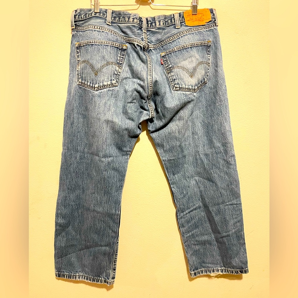 Levi's 501-0115 Men’s Blue Straight Leg Button Fly Up Denim Pants Size 42x32